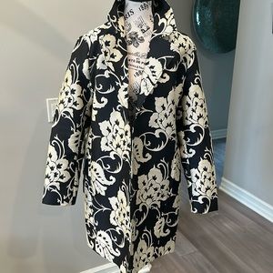 Floral cream and black dress jacket